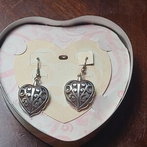 Brighton Silver Heart Earrings